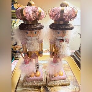 Kurt Adler Pink and Gold Nutcracker Set